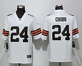 Nike Cleveland Browns 24 Chubb White Vapor Untouchable Limited Jersey,baseball caps,new era cap wholesale,wholesale hats